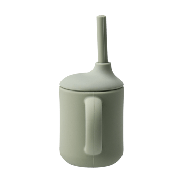 Idun beker met rietje siliconen 120 ml - Green - Scandi Living