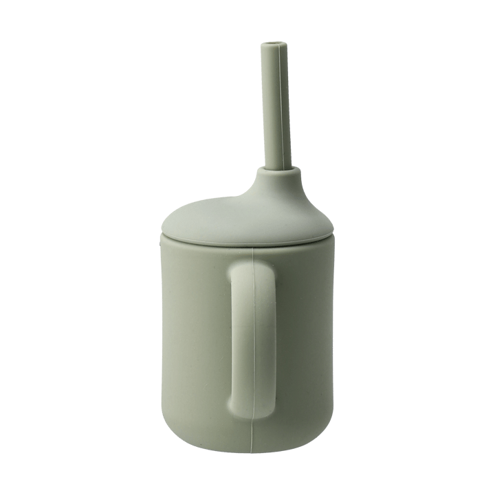 Idun beker met rietje siliconen 120 ml, Green Scandi Living