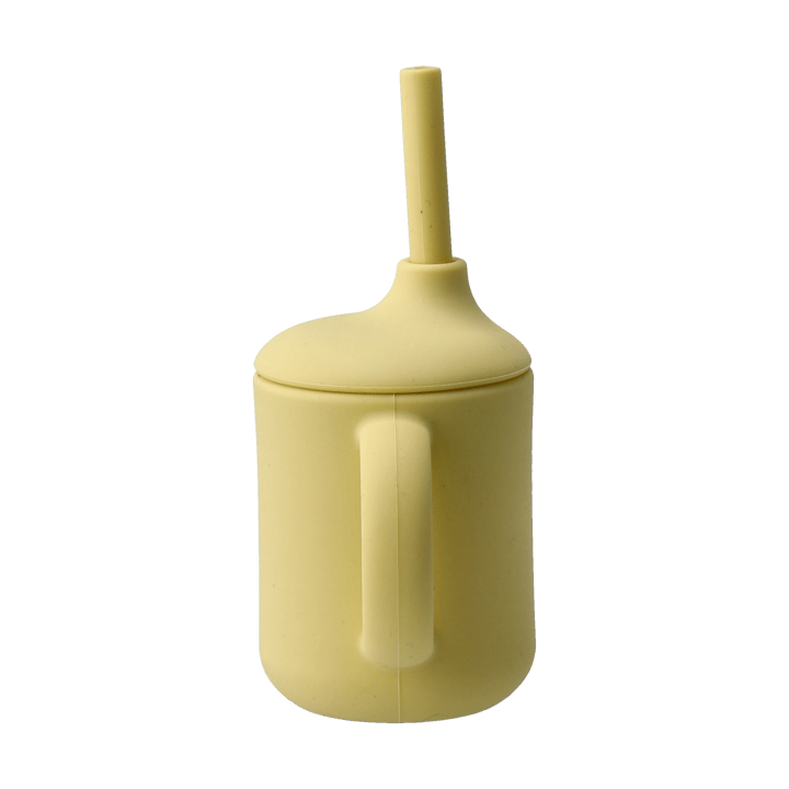 Idun beker met rietje siliconen 120 ml, Lemon Scandi Living