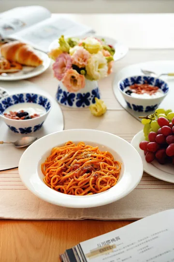 Kalk diep bord 23 cm 4-pak - wit - Scandi Living