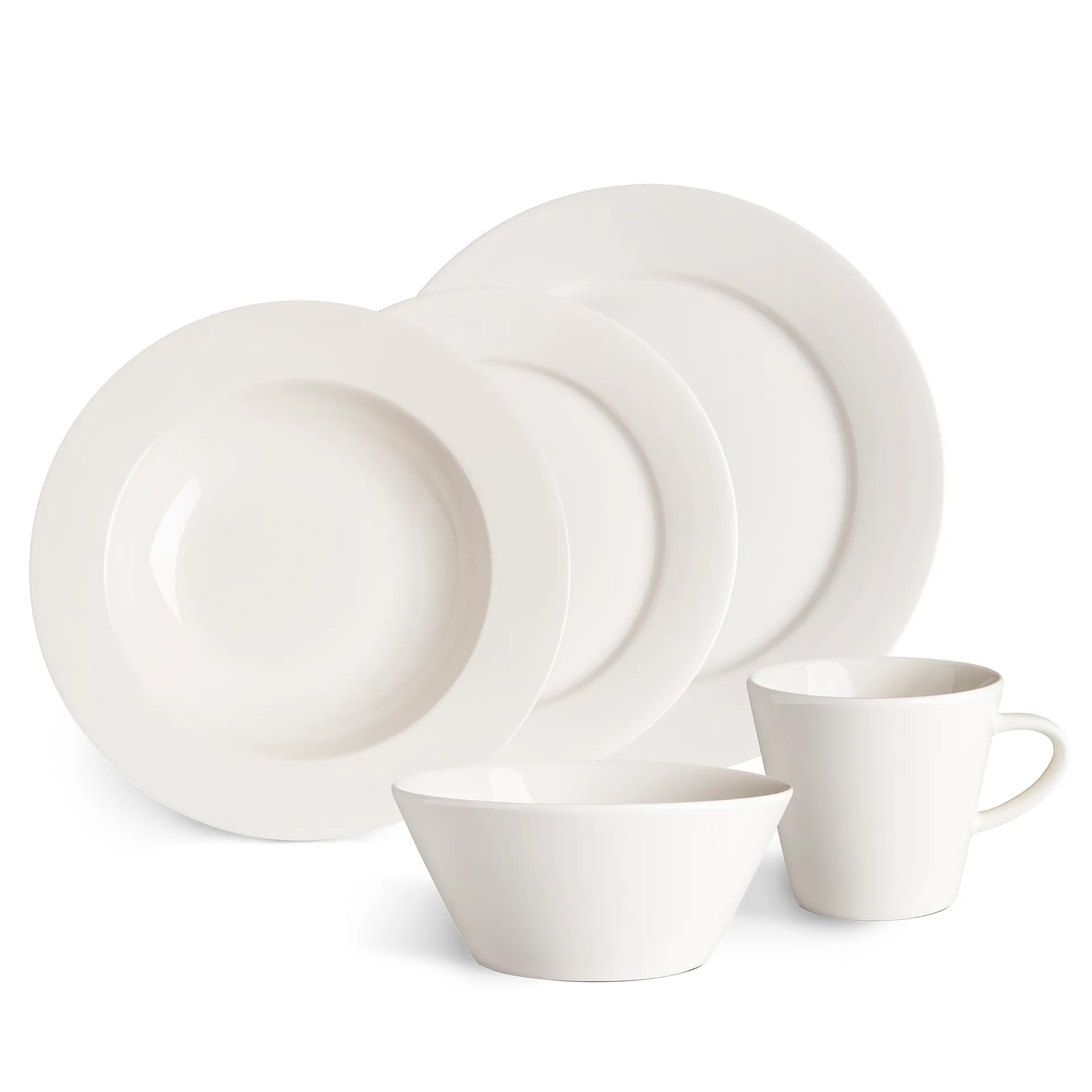 Kalk klein bord 21 cm 4-pak, wit Scandi Living