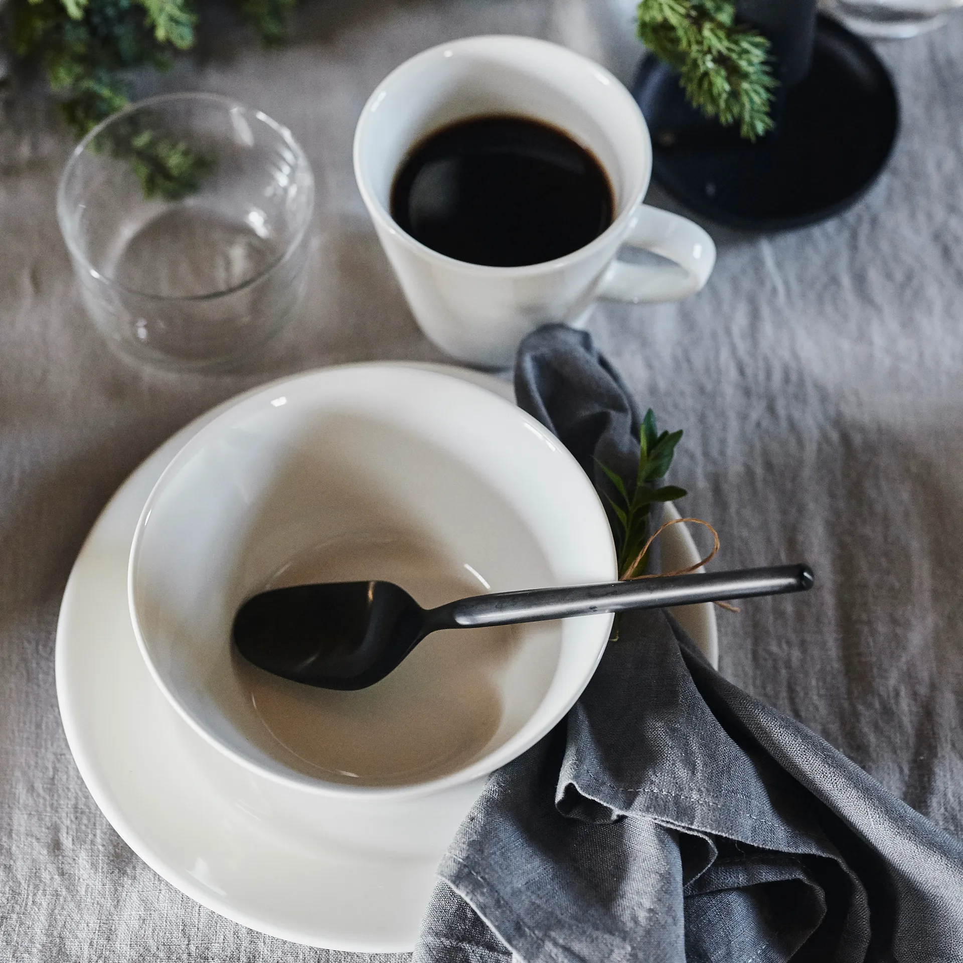 Kalk kom 60 cl 4-pak, wit Scandi Living