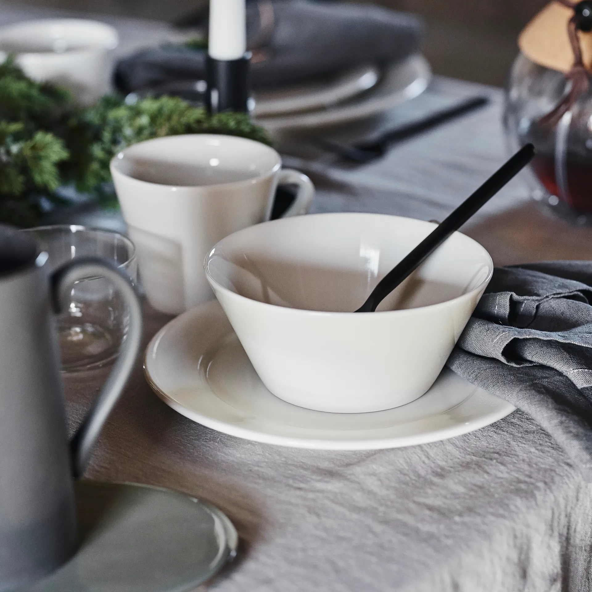 Kalk servies set 16-delig - Wit,  Scandi Living