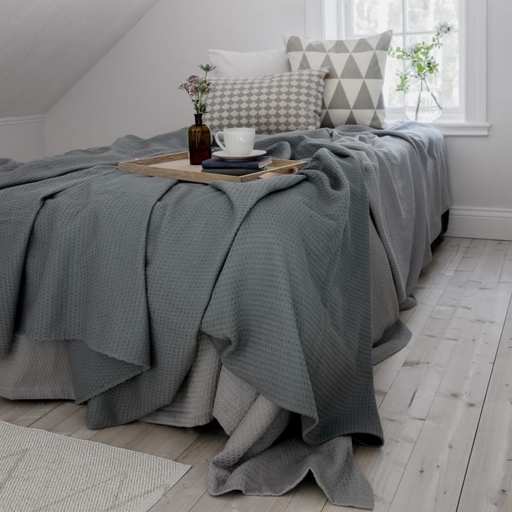 Kimono bedsprei 260 x 260 cm. - dusty petrol - Scandi Living