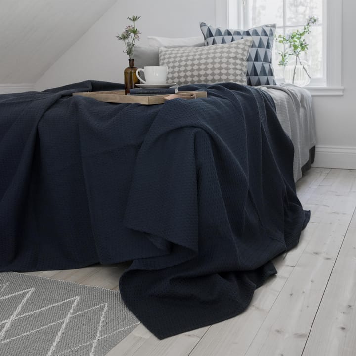 Kimono bedsprei 260 x 260 cm., storm blue (blauw) Scandi Living
