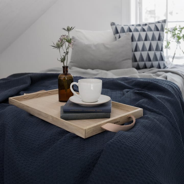 Kimono bedsprei 260 x 260 cm., storm blue (blauw) Scandi Living