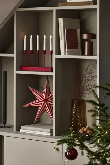 Kindle portabel adventskandelaar 30 cm - Donkerrood - Scandi Living