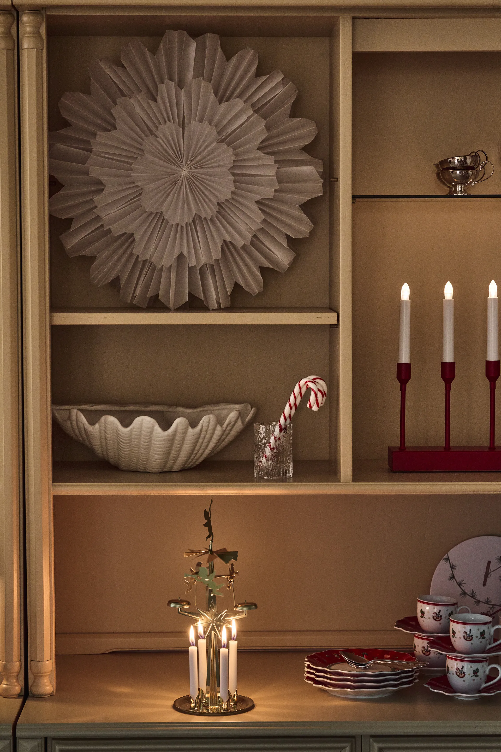 Kindle portabel adventskandelaar 30 cm, Donkerrood Scandi Living