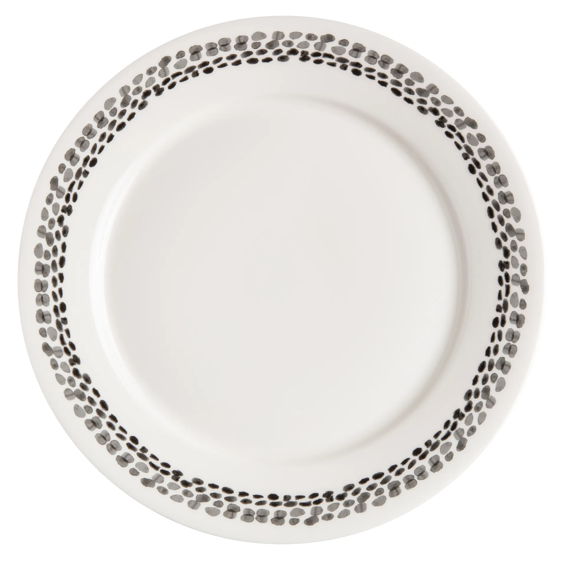 Klappersten bord 28 cm 4-pak, zwart en wit Scandi Living
