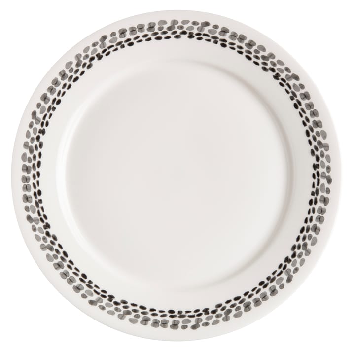 Klappersten bord 28 cm 4-pak, zwart en wit Scandi Living