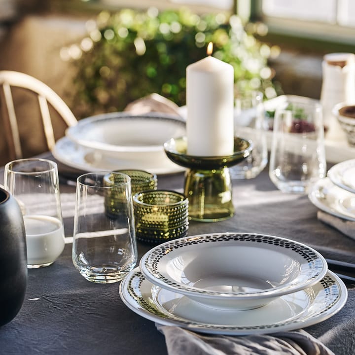 Klappersten bord 28 cm 4-pak, zwart en wit Scandi Living