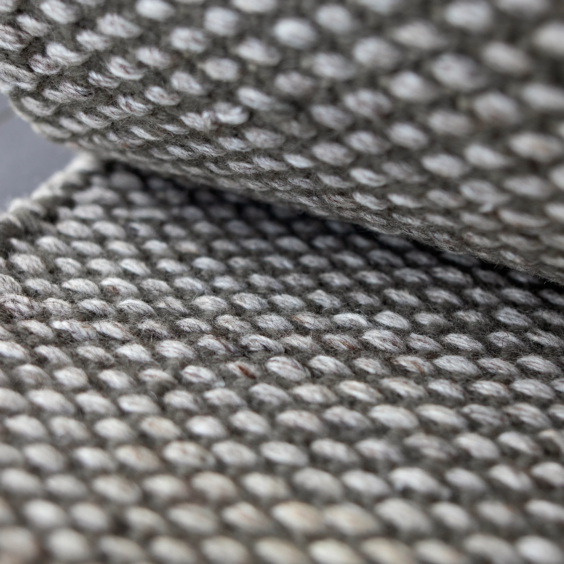 Lea wollen vloerkleed naturel grijs, 80x240 cm Scandi Living