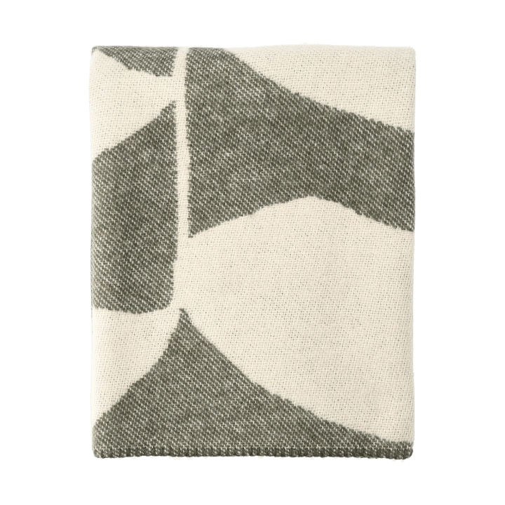 Leaf wollen plaid 130x180 cm - Khaki groen - Scandi Living