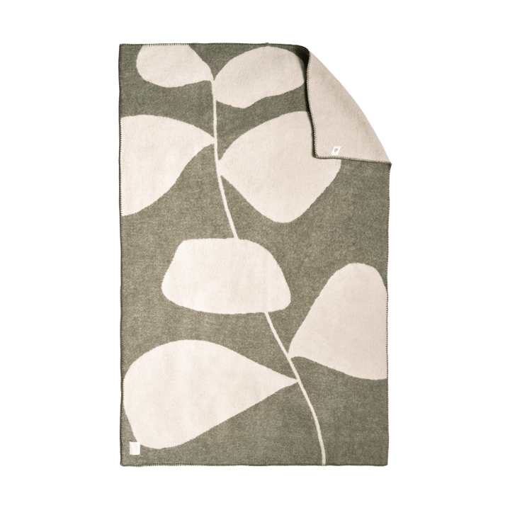 Leaf wollen plaid 130x180 cm, Khaki groen Scandi Living