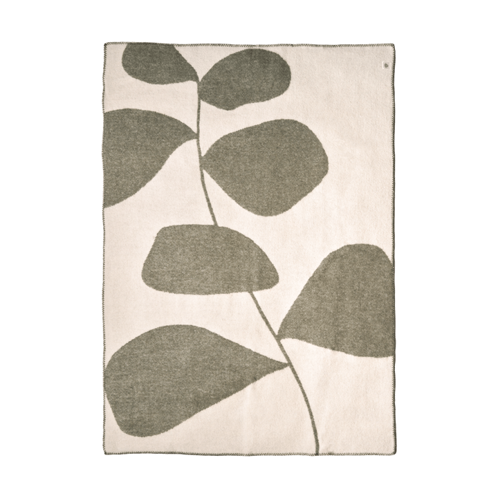 Leaf wollen plaid 130x180 cm, Khaki groen Scandi Living
