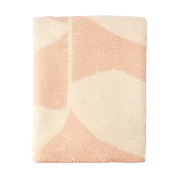 Leaf wollen plaid 130x180 cm - Peach - Scandi Living