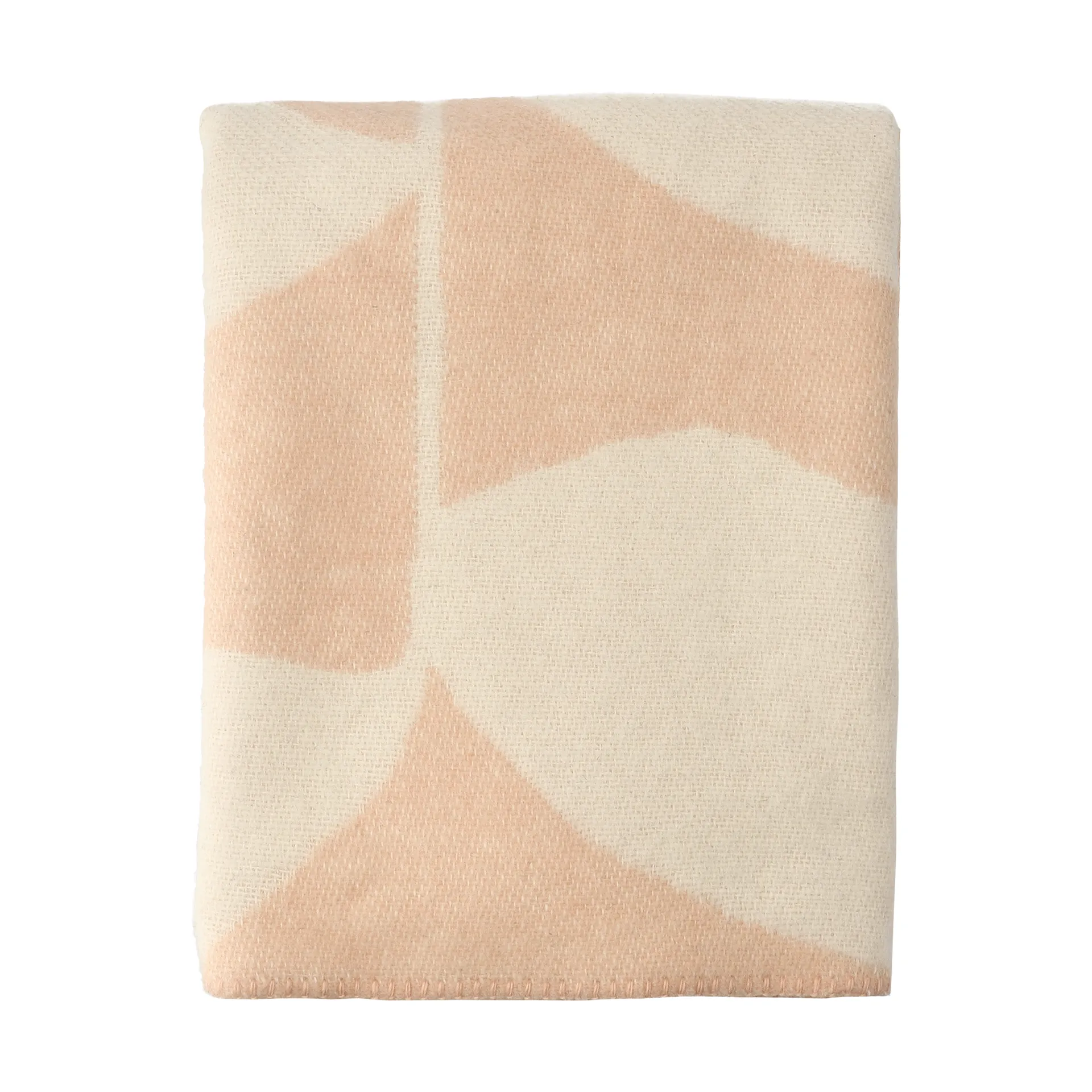 Leaf wollen plaid 130x180 cm, Peach Scandi Living