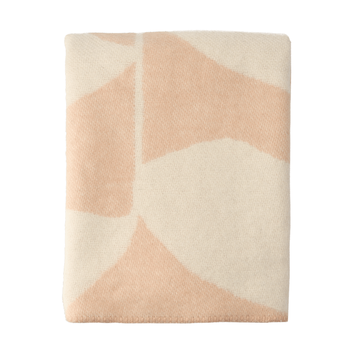 Leaf wollen plaid 130x180 cm, Peach Scandi Living