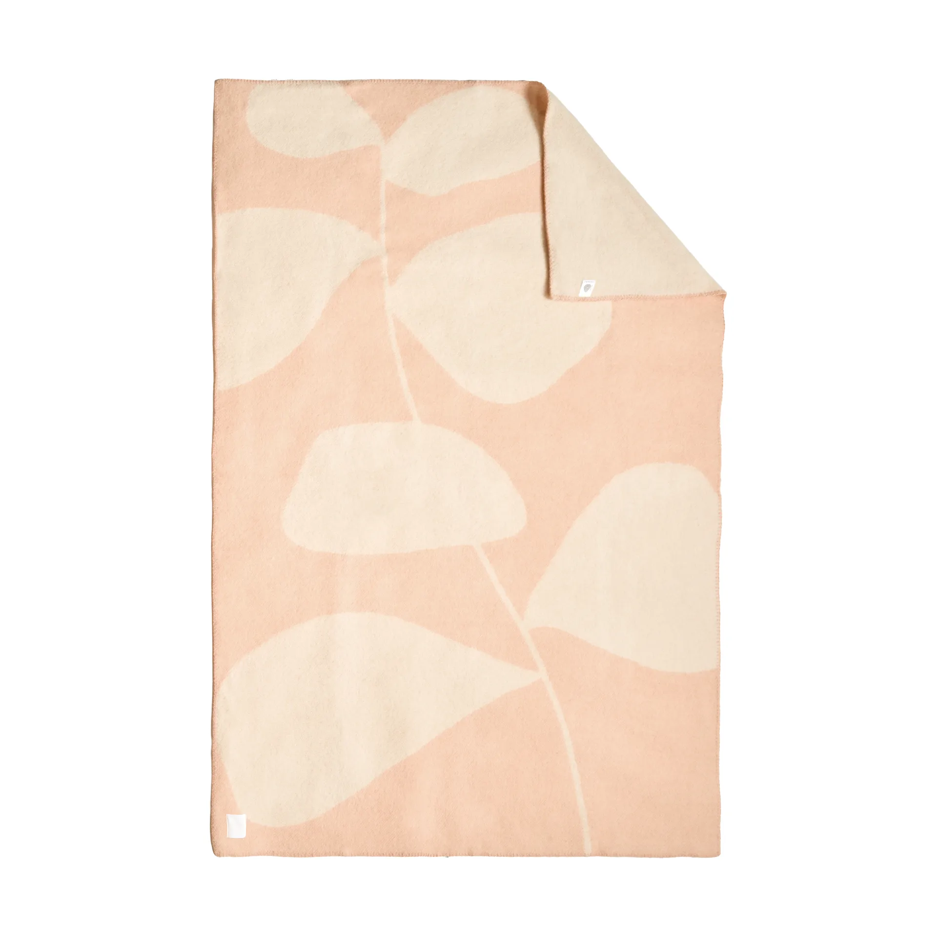 Leaf wollen plaid 130x180 cm, Peach Scandi Living