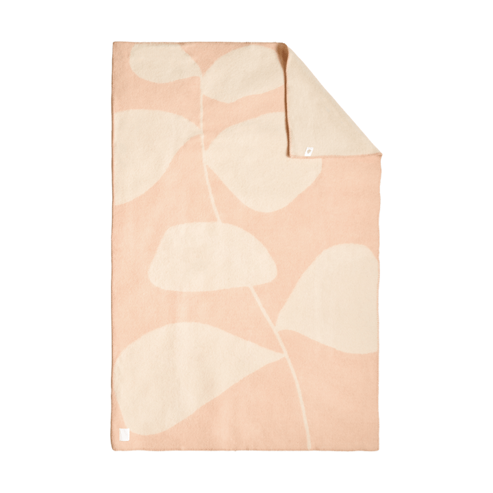 Leaf wollen plaid 130x180 cm, Peach Scandi Living