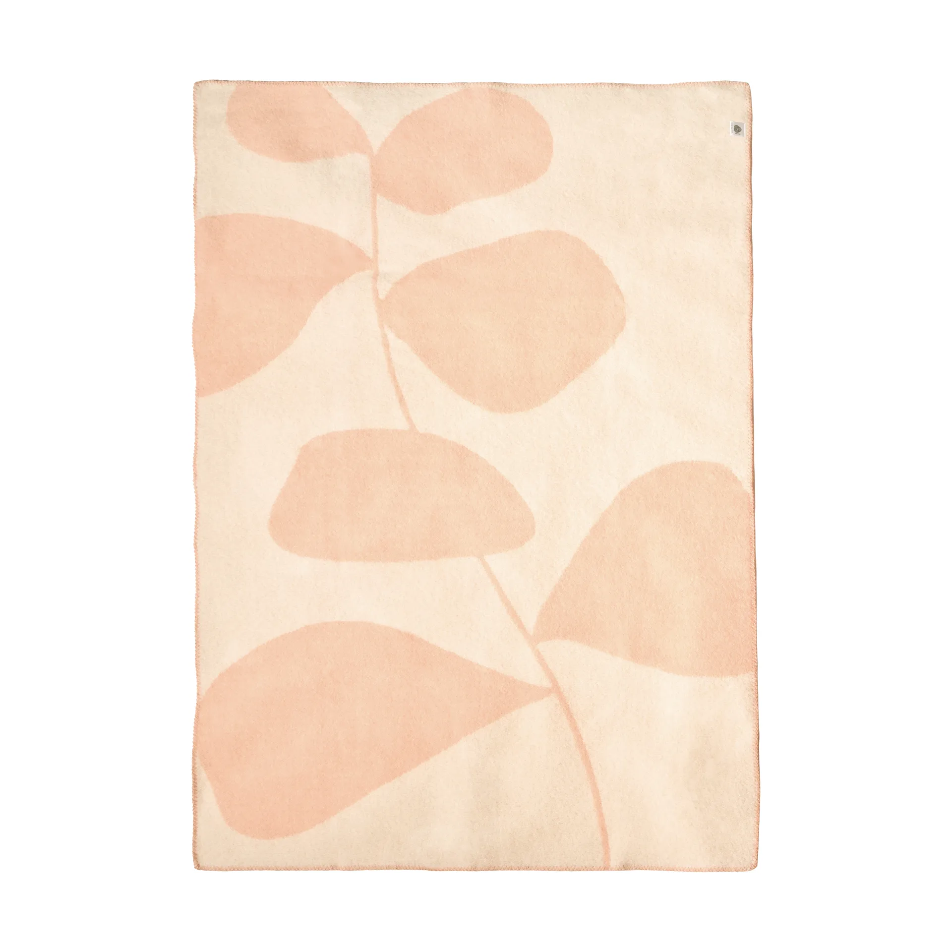Leaf wollen plaid 130x180 cm, Peach Scandi Living
