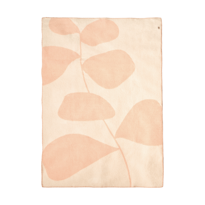 Leaf wollen plaid 130x180 cm, Peach Scandi Living
