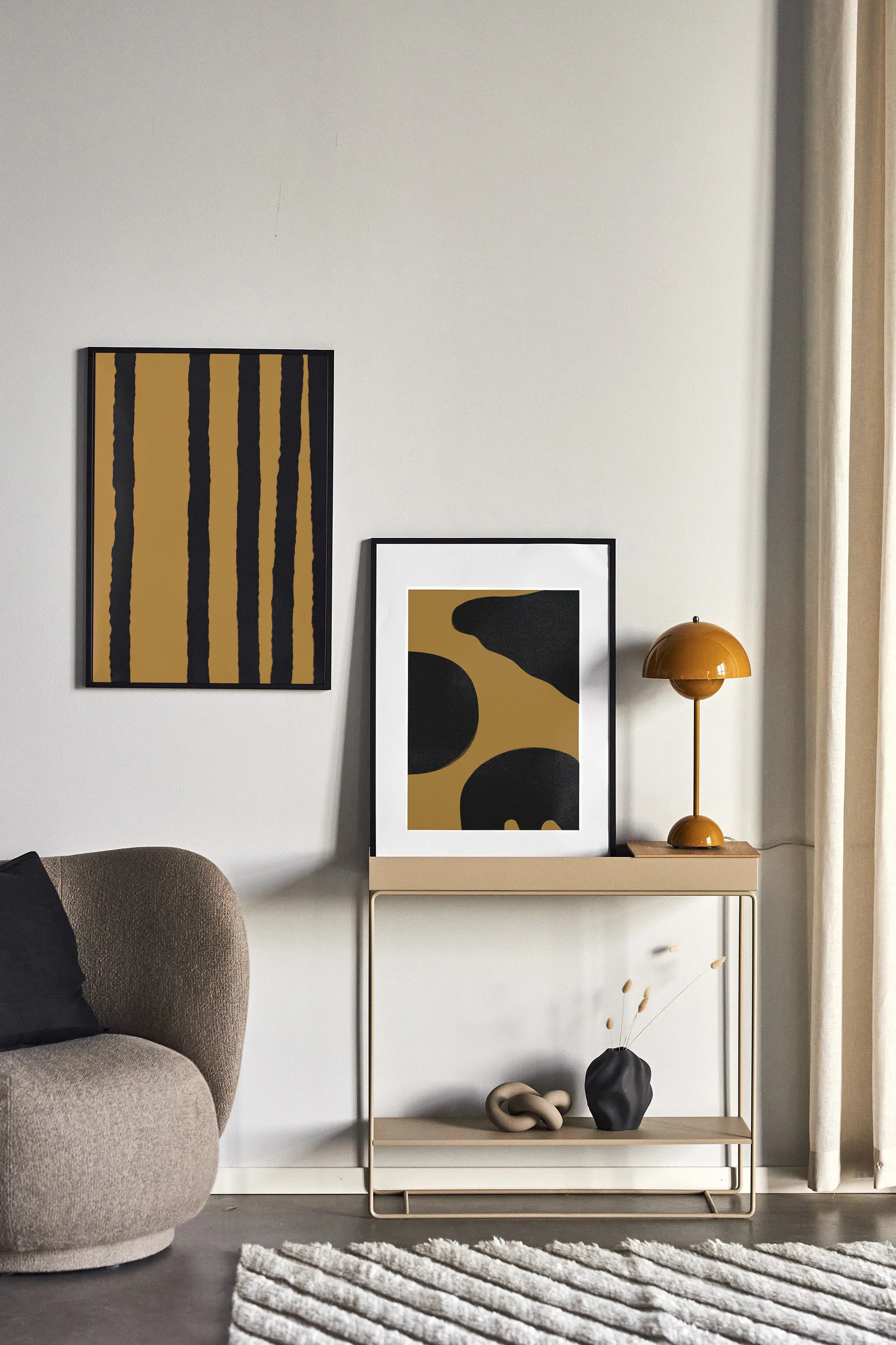 Lineage poster oker, 50x70 cm Scandi Living