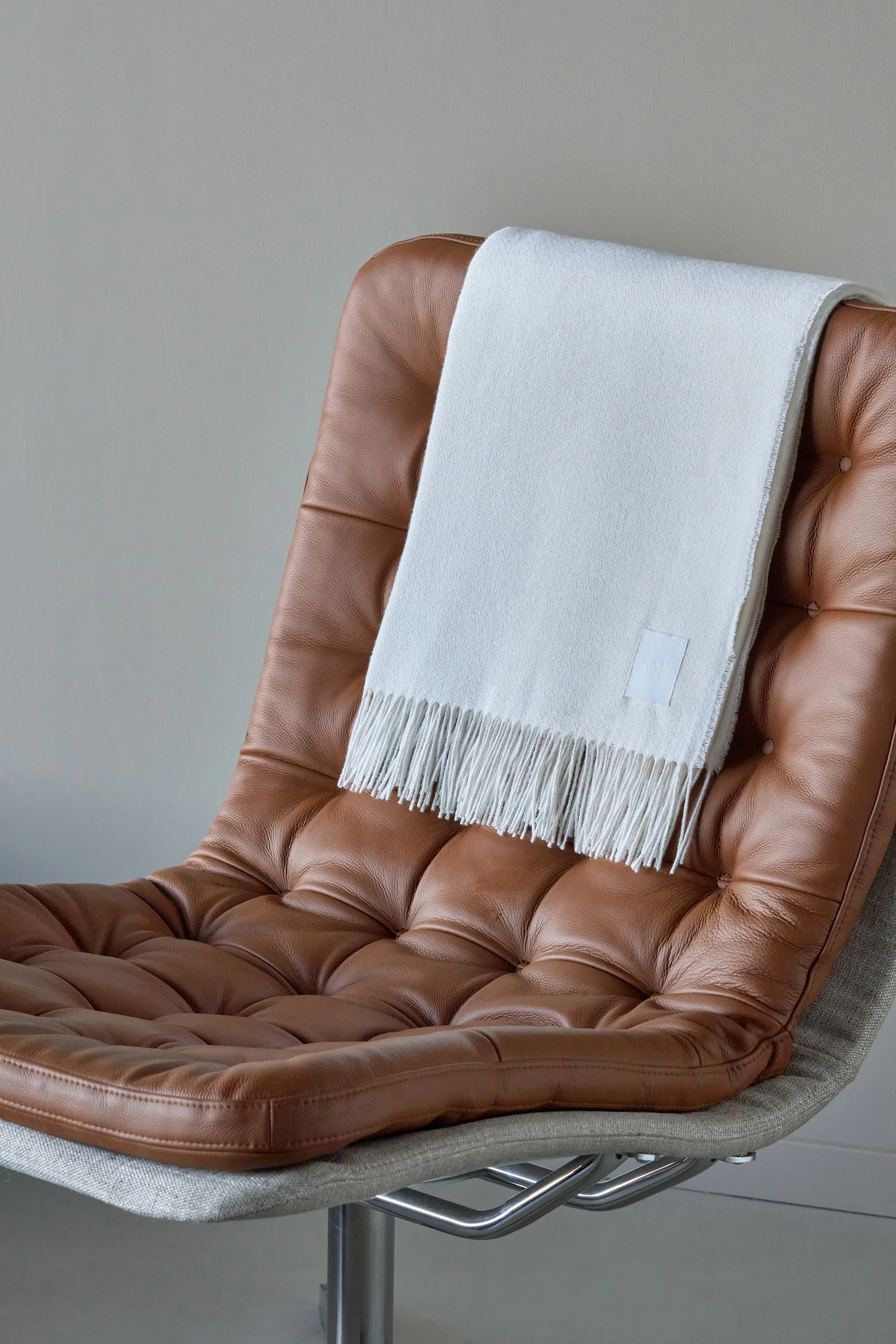 Loom katoenen plaid 125x170 cm, Birch Scandi Living