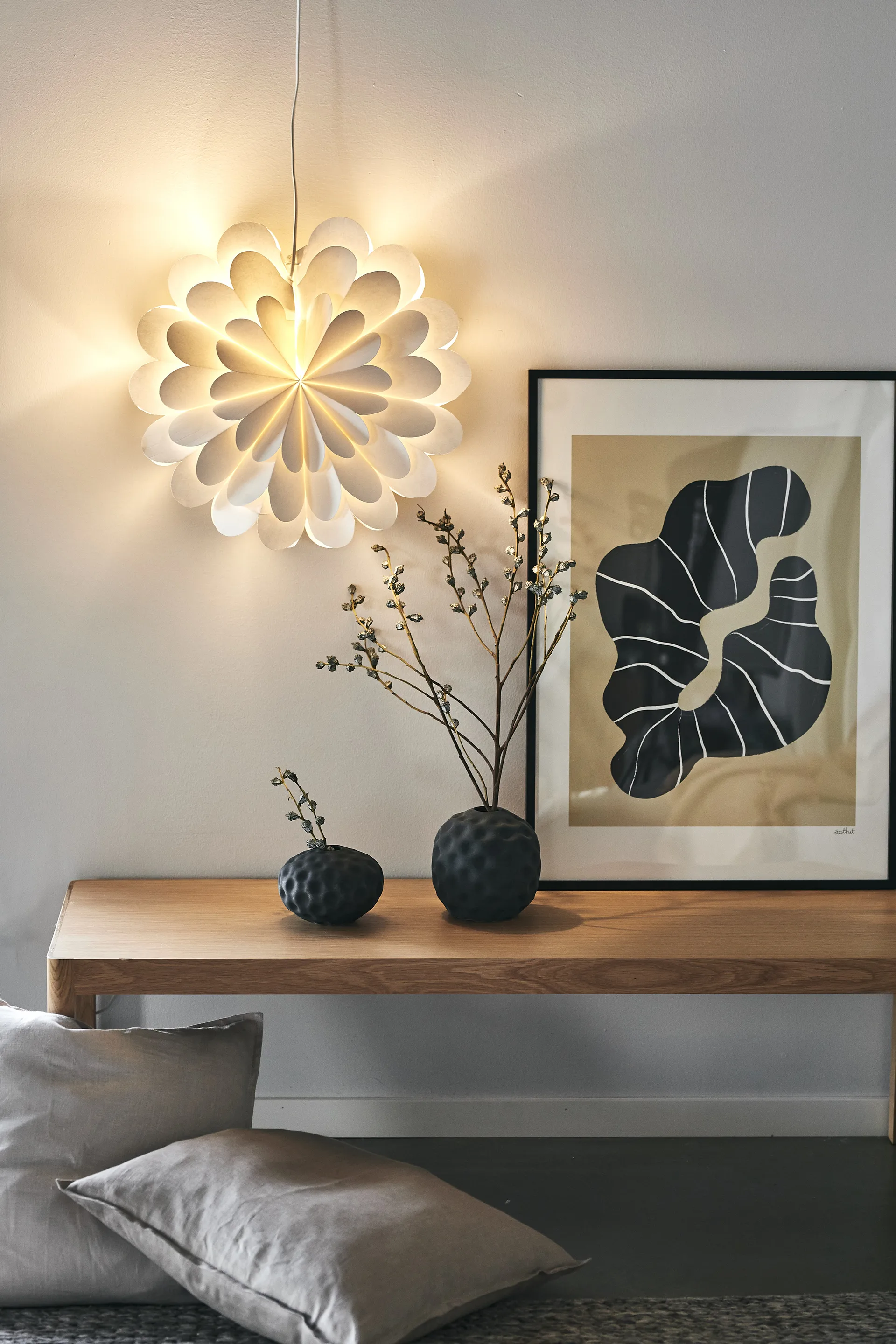 Lucia kerstster 45 cm, Wit Scandi Living