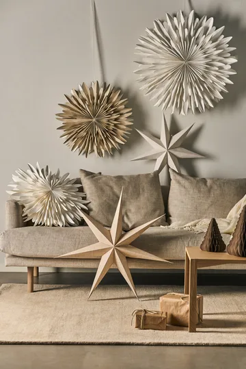 Luna adventsster Ø80 cm 2-pack - Wit met stippen - Scandi Living