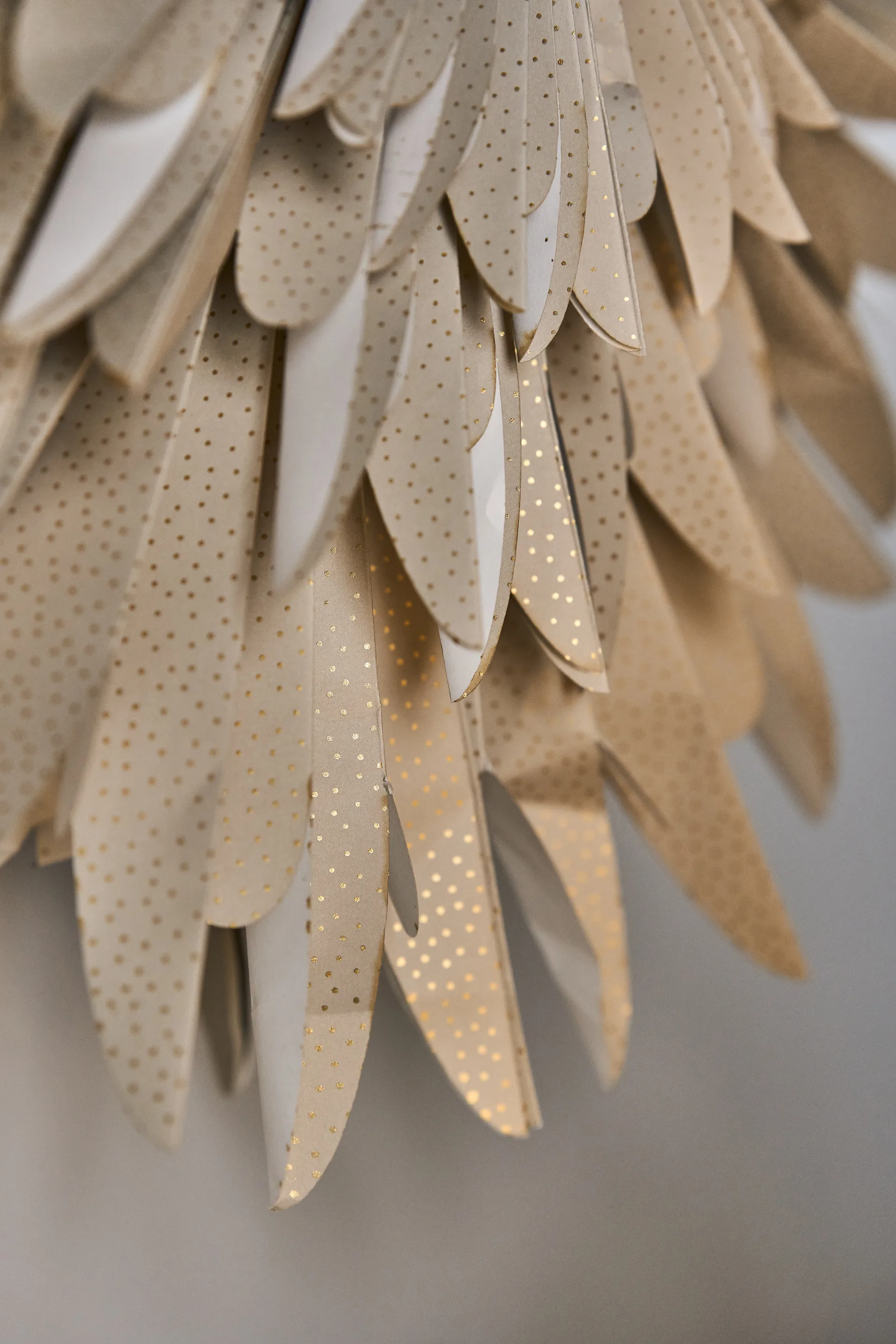 Luna adventsster beige met stippen, 60 cm Scandi Living