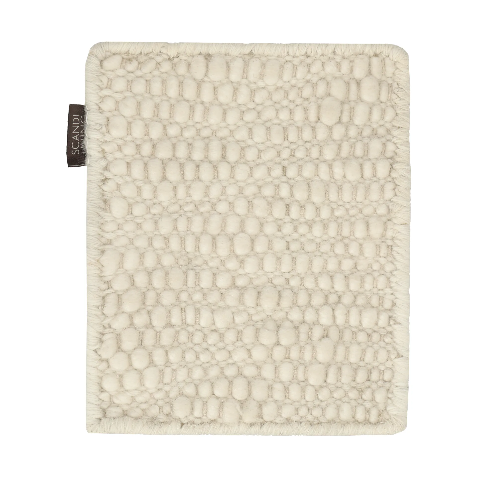 Mattprov Pebble wollen vloerkleed, Wit Scandi Living