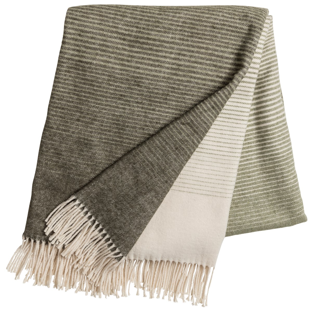 Scandi Living Mist katoenen plaid Forest | Scandinavisch Interieur | Katoenen dekens & spreien | Groen