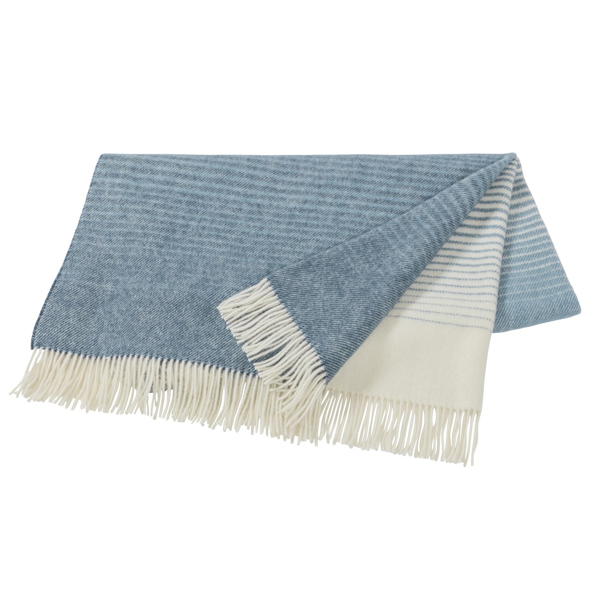 Scandi Living Mist wollen plaid Pale blue | Scandinavisch Interieur | Wollen dekens & spreien | Blauw