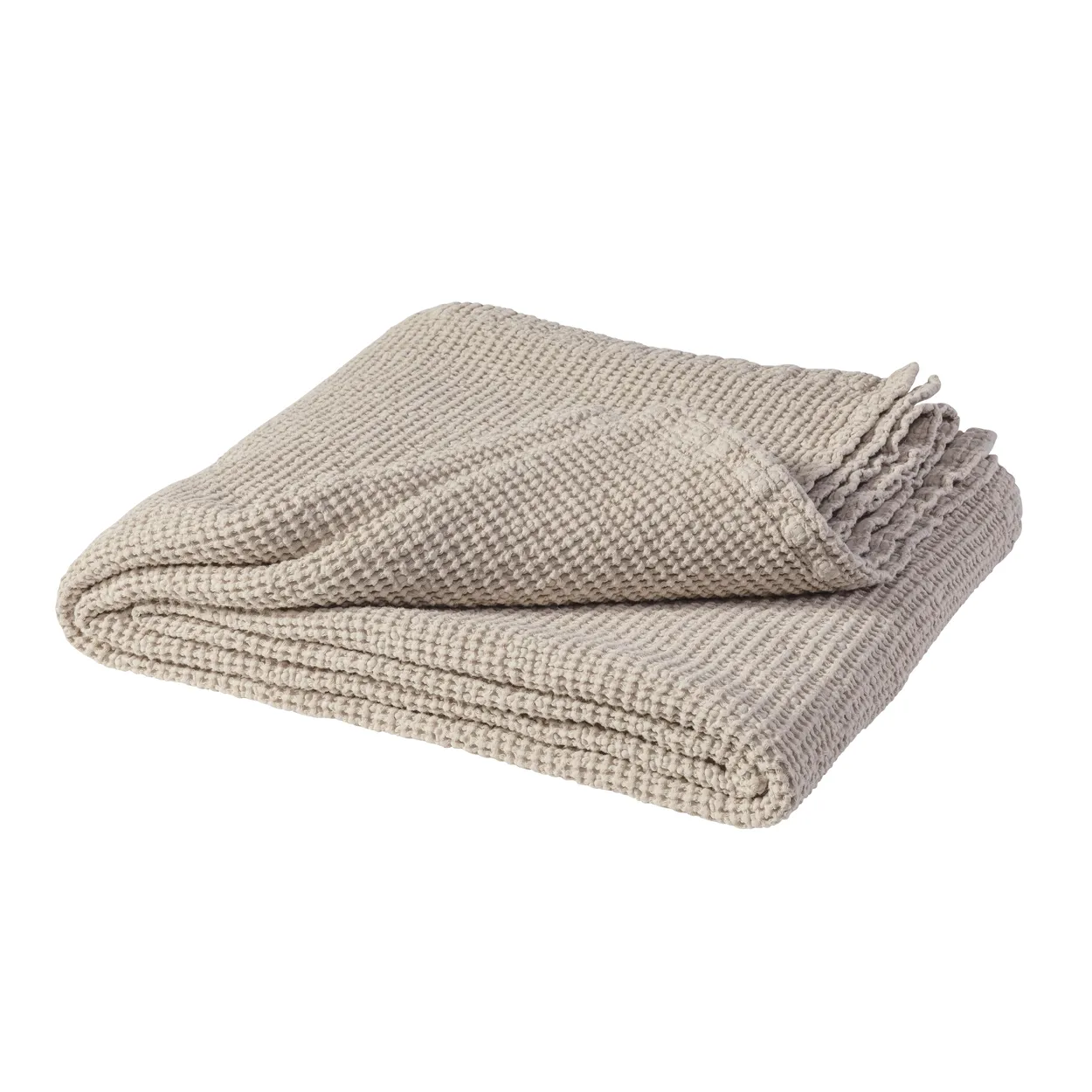 Scandi Living Moss bedsprei 260 x 260 cm. beige | Scandinavisch Interieur | Bedspreien | Beige