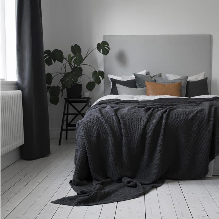 Moss bedsprei 260 x 260 cm. - charcoal (grijs) - Scandi Living