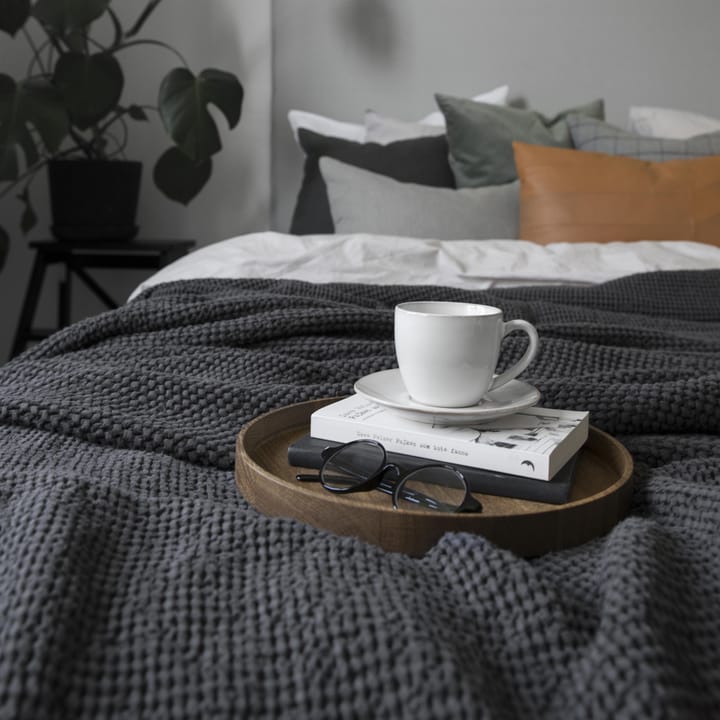 Moss bedsprei 260 x 260 cm., charcoal (grijs) Scandi Living