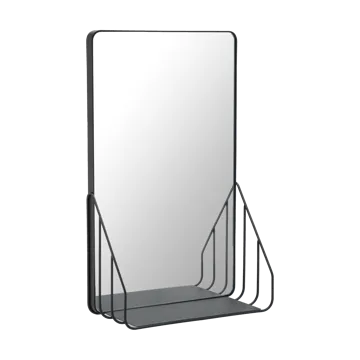 Nod spiegel met plank 30x50 cm - Black - Scandi Living
