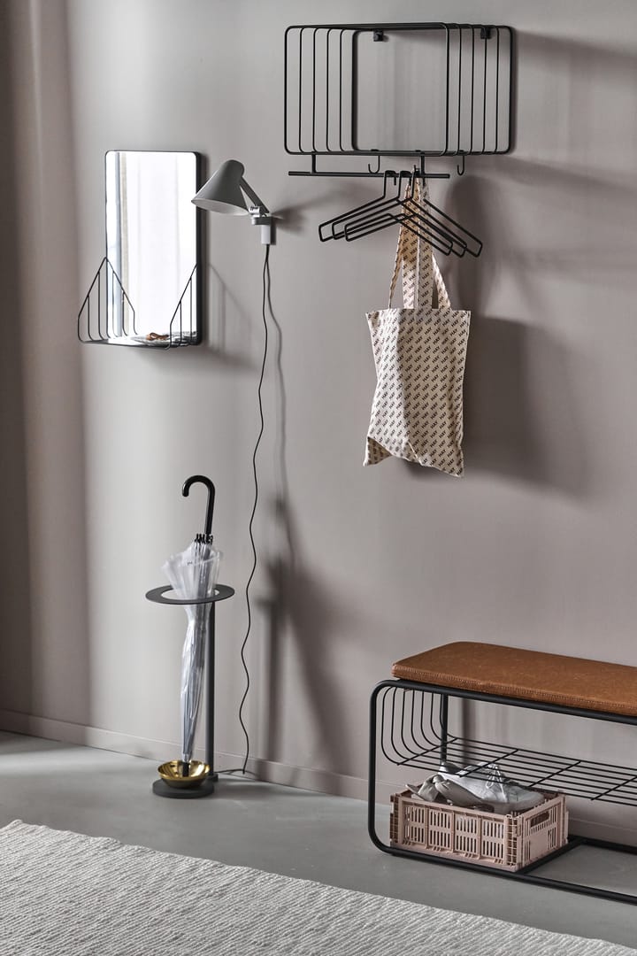 Nod spiegel met plank 30x50 cm, Black Scandi Living