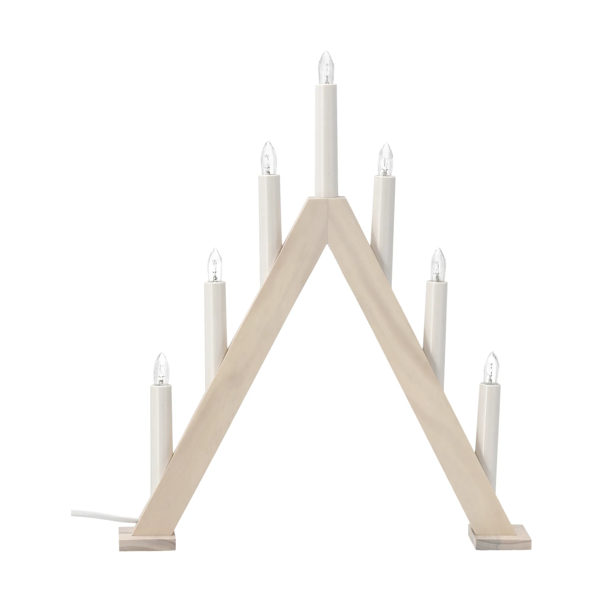 Nord adventskandelaar 40 cm, Witgelazuurd Scandi Living