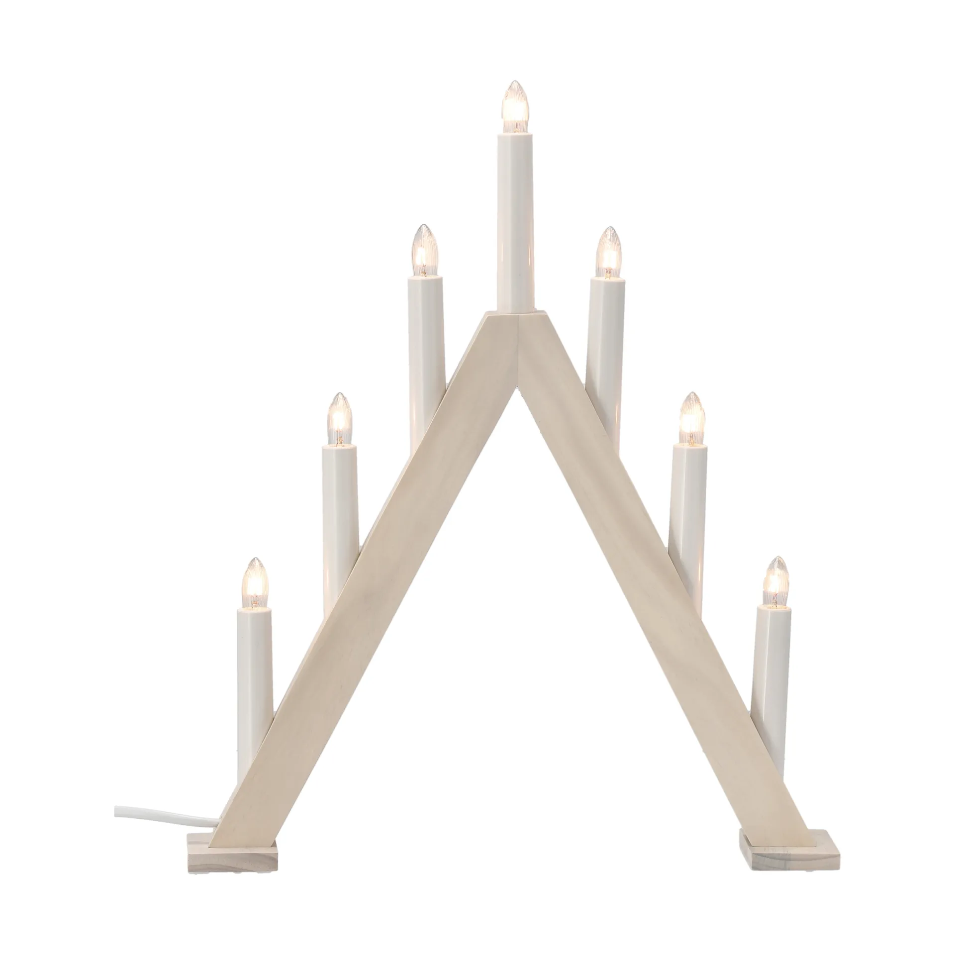 Nord adventskandelaar 40 cm, Witgelazuurd Scandi Living
