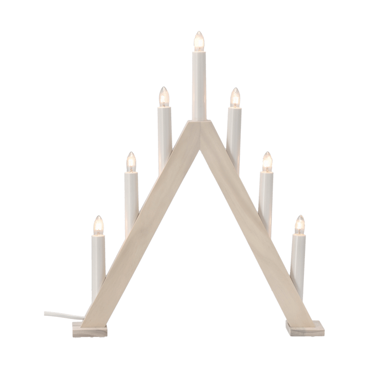 Nord adventskandelaar 40 cm, Witgelazuurd Scandi Living