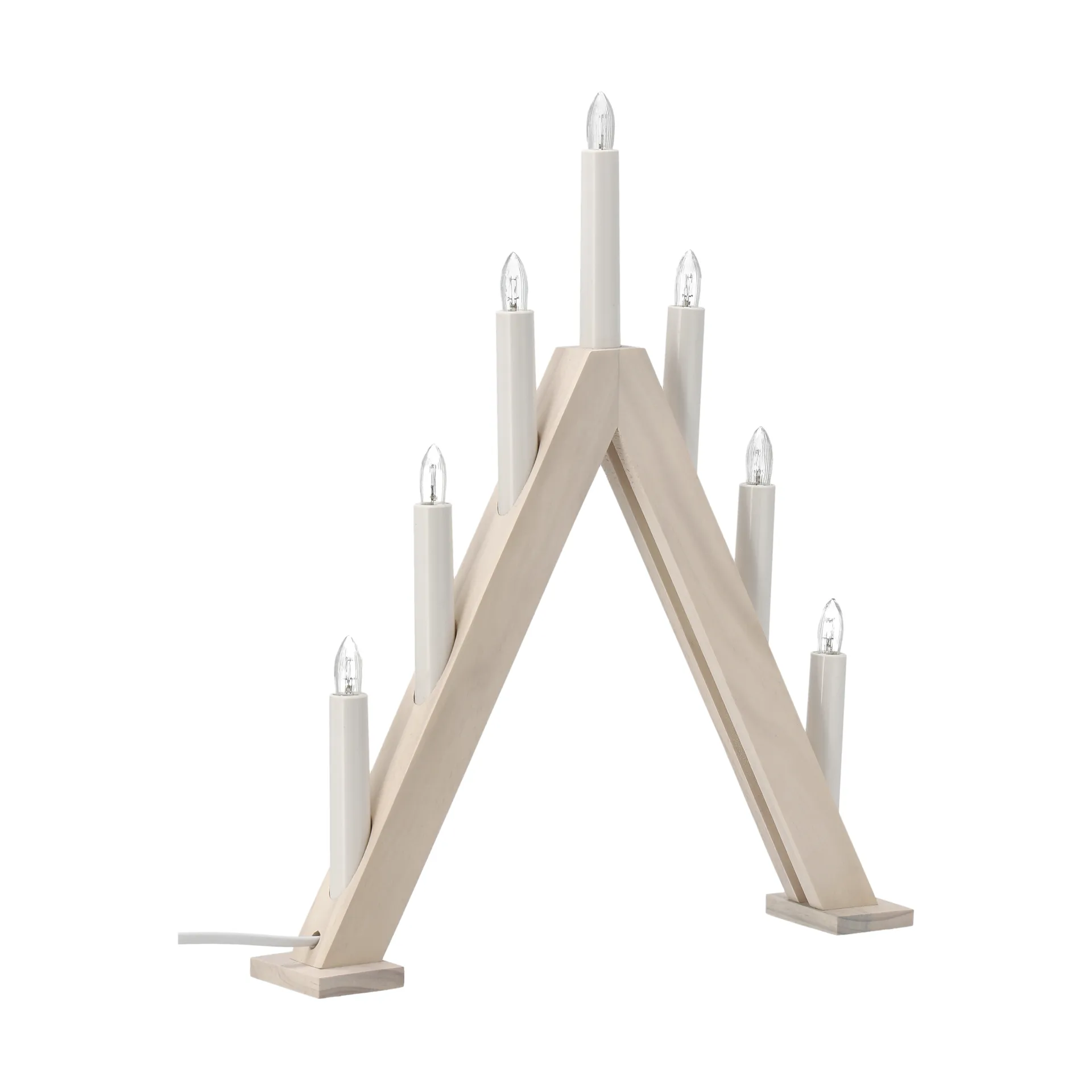 Nord adventskandelaar 40 cm, Witgelazuurd Scandi Living
