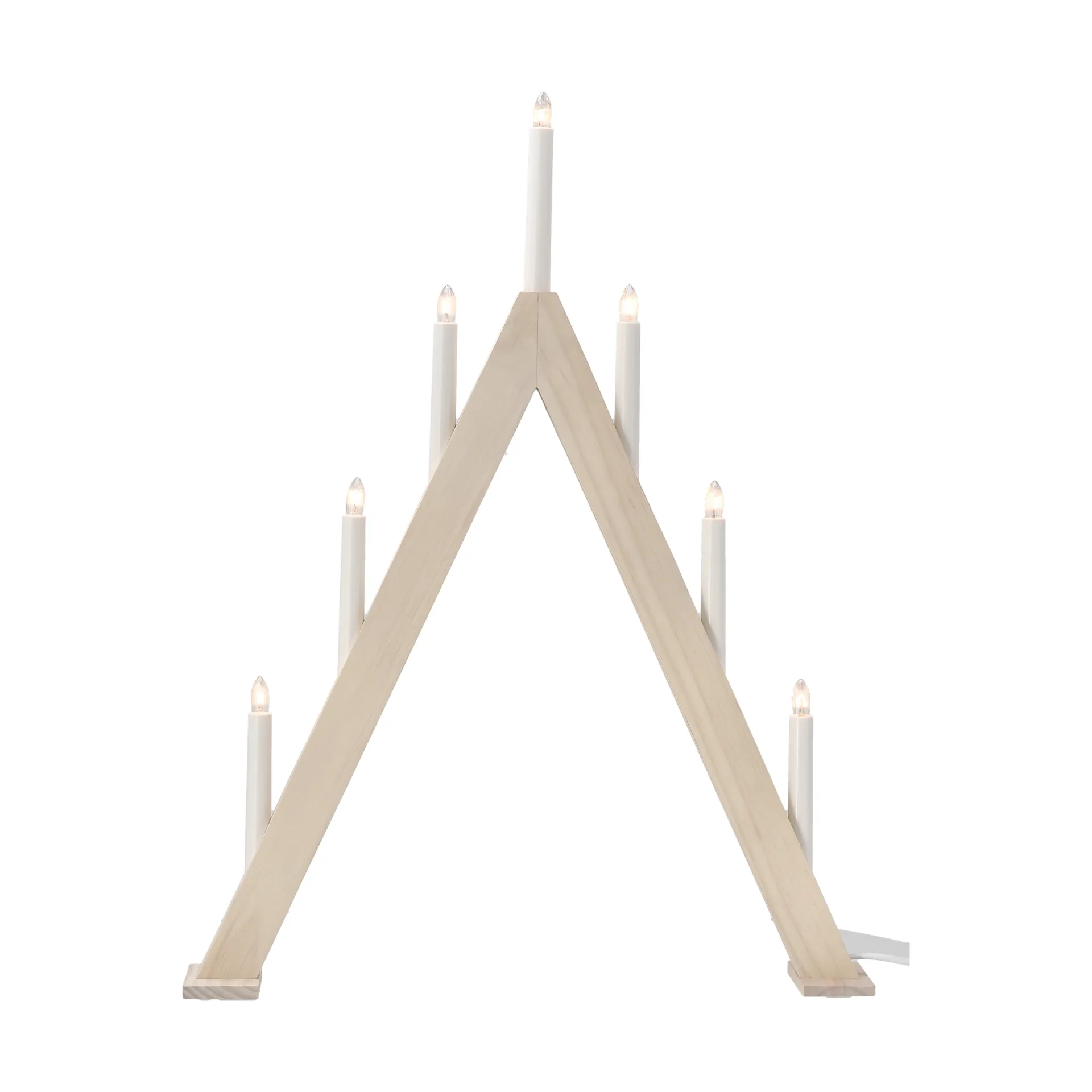 Nord adventskandelaar 60 cm, Witgelazuurd Scandi Living