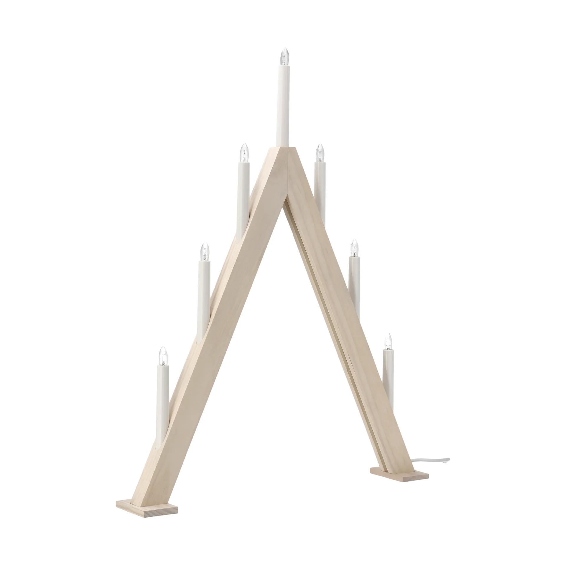 Nord adventskandelaar 60 cm, Witgelazuurd Scandi Living
