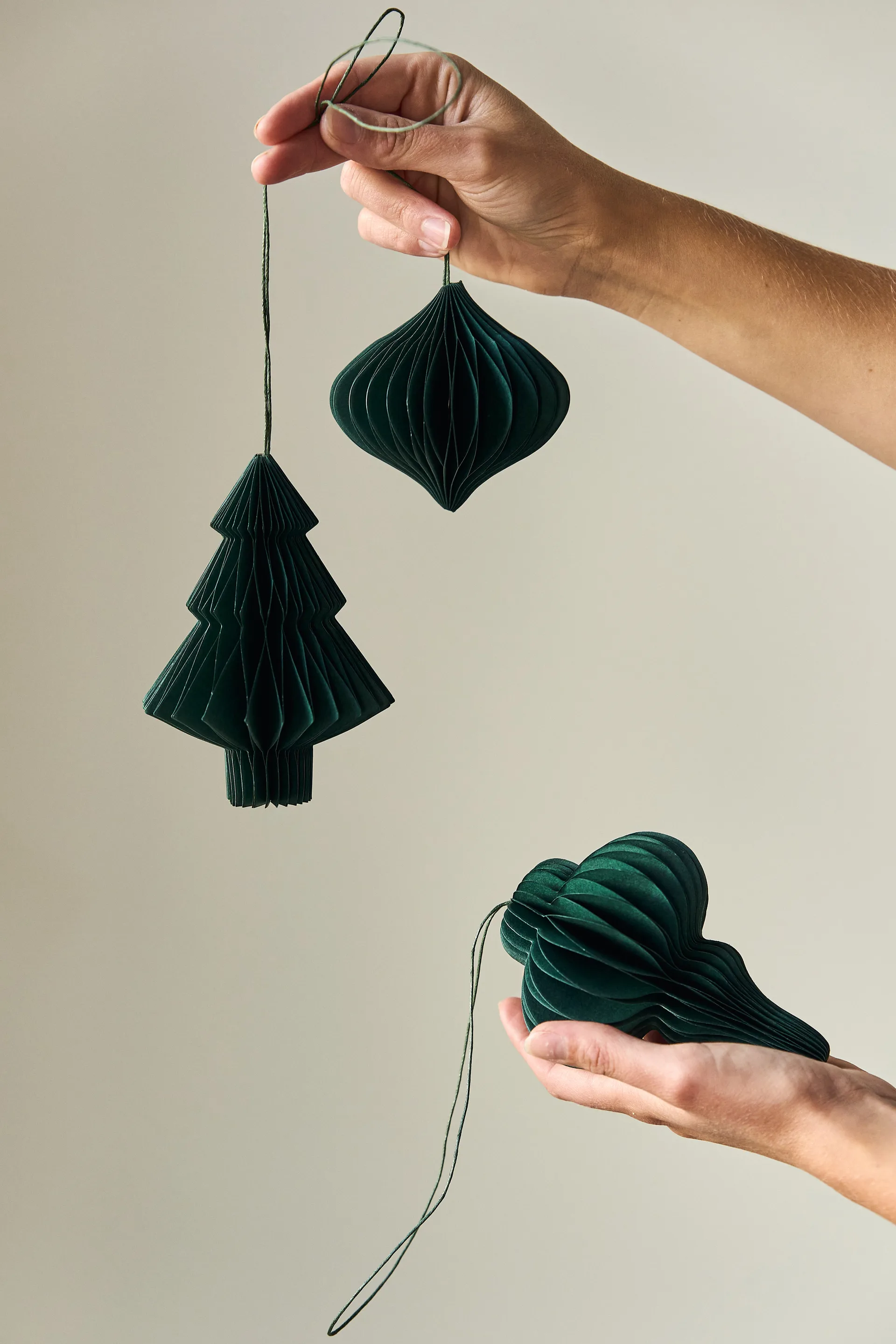 Onion kerstballen 4-pack, Forest Green Scandi Living