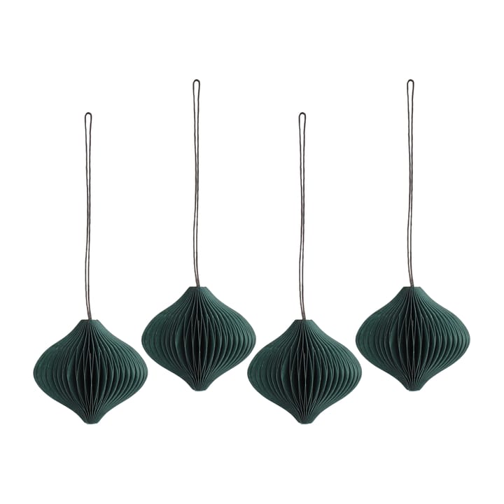 Onion kerstballen 4-pack - Forest Green - Scandi Living