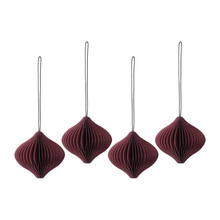 Onion kerstballen 4-pack - Red - Scandi Living