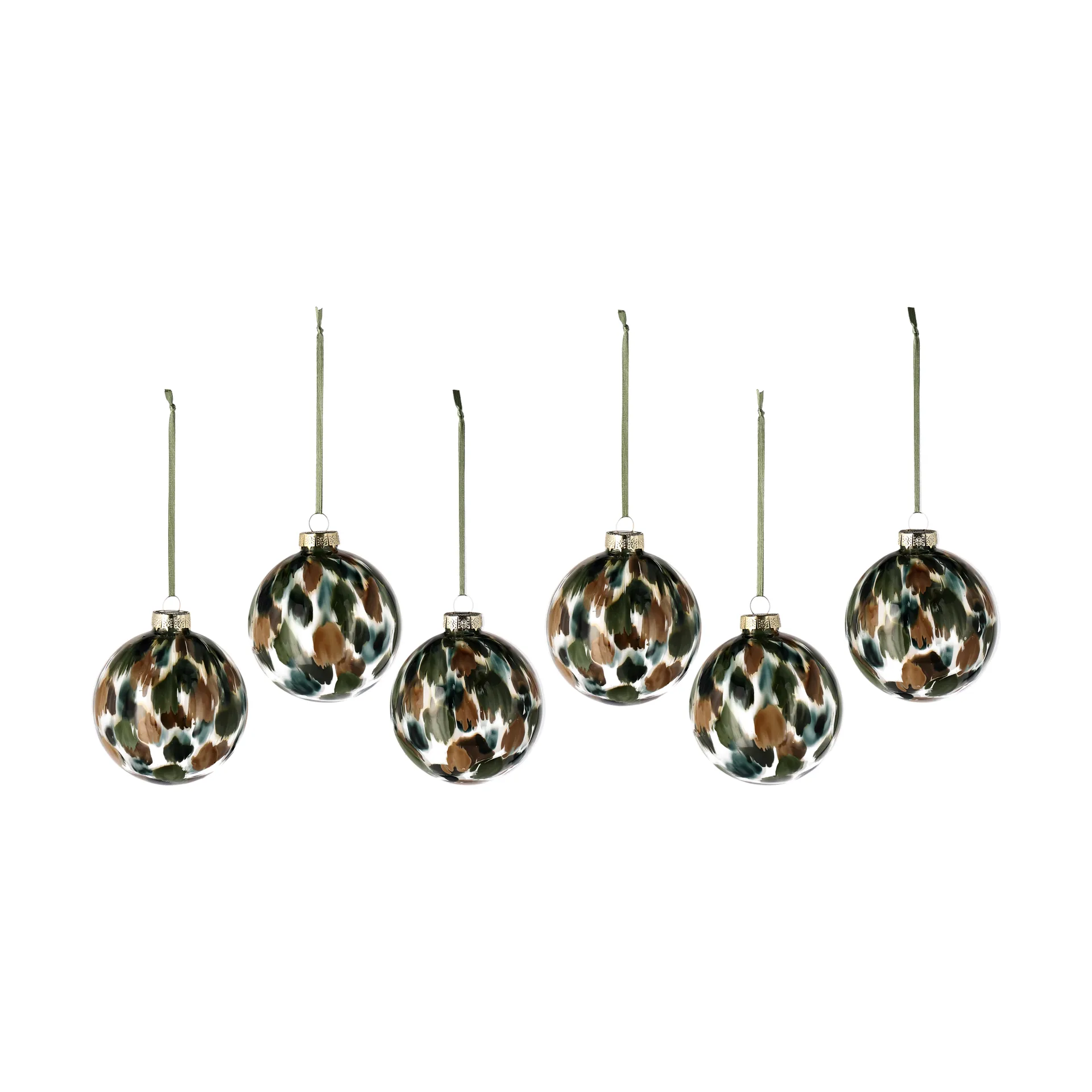 Overcast kerstbal Ø8 cm 6-pack, Groen Scandi Living
