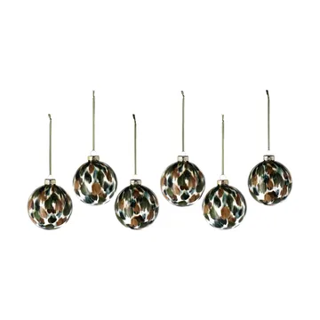 Overcast kerstbal Ø8 cm 6-pack - Groen - Scandi Living